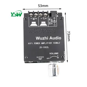 ZK-1002L 100W * 2 Mini 2.0 Stereo Ble 5.0 Wireless Digital Audio Leistungs verstärker platine