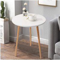 Meubles de maison Table basse ronde de luxe Dessus de table basse en bois et marbre