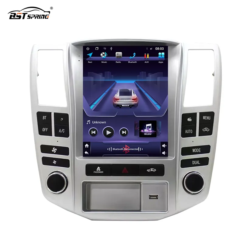 Radio Mobil Android Navigasi GPS Tesla, Pemutar Multimedia Stereo Otomatis untuk Lexus RX330 2004-2008