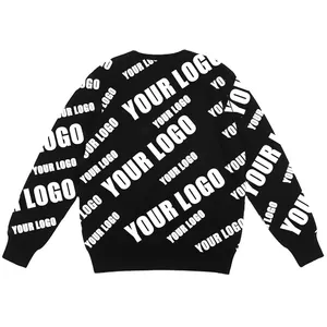 Высококачественный жаккардовый трикотаж с логотипом на заказ, зимний хлопковый дизайнерский вязаный пуловер на заказ, свитер для мужчин
