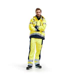 BLAKLADER - 4837197733895XL Chaqueta impermeable Hi-Vis Amarillo/Azul marino-EAN 7330509287064 ROPA DE TRABAJO DE LA HI-VIS - Product Image 3