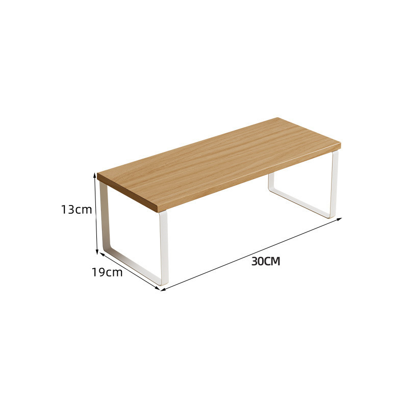 Natural wood color with white frame, small size, 30 x 19 x 14.2 cm