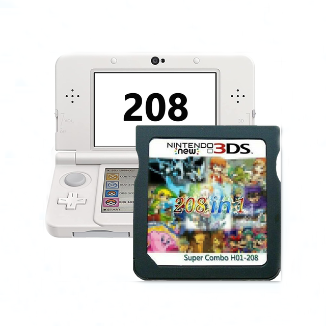 208 in 1 Game Card Super Combo Game Cartridge Suitable for Various Types of Game Consoles