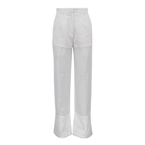 <span class=keywords><strong>Pantaloni</strong></span> da <span class=keywords><strong>donna</strong></span> a gamba dritta Patchwork Pantalon Femme <span class=keywords><strong>lunghi</strong></span> bianchi estate 2025 <span class=keywords><strong>pantaloni</strong></span> alla moda in cotone per <span class=keywords><strong>donna</strong></span> nuovi stili - Product Image 4