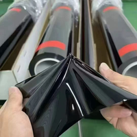 Film de protection de peinture automobile TPU noir brillant auto-réparant PPF, enveloppement complet de la carrosserie, épaisseur 7,5 mil, 1,52*15 m, garantie 10 ans
