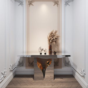Designer Stainless Steel Italian Classic Royal <b>Console</b> <b>Table</b> Sliver Modern Luxury Living Entry <b>Table</b> <b>Console</b> <b>Silver</b> VLIPE-CT-01- - Product Image 1