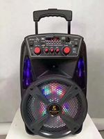 Haut-parleur d'extérieur portable à chariot CH-83W avec éclairage LED de couleur adapté au système de cinéma à domicile
