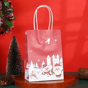 Kraft Paper Bags With Your Own Logo Christmas Paper Gift Bags Custom Paper Bags With Handles