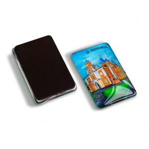 Aimant de réfrigérateur en verre personnalisé directement de l'usine, souvenir, cadeau, aimant de réfrigérateur en verre cristal 3D, emballage personnalisé - Product Image 3