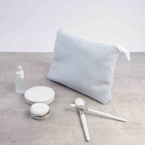 Sac cosmétique réversible en tissu éponge, lavable, couleur personnalisée, double fermeture éclair, usage quotidien, marque privée, vente en gros, certifié ISO BSCI - Product Image 6