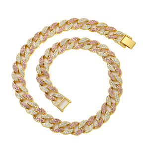 สร้อยคอคิวบาฮิปฮอปขนาด 15 มม. เครื่องประดับฮิปฮอป สร้อยคอผู้ชาย ผู้หญิง สั้น - Product Image 4