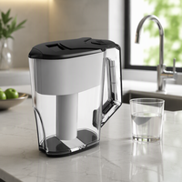 Carafe filtrante à eau alcaline EHM-WP6 2,5 L certifiée SGS avec filtre à eau à deux étages