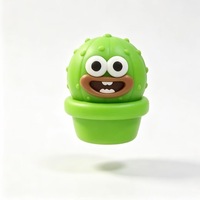 Jouet anti-stress en forme de cactus en blocs de construction, design mignon avec visage souriant, en caoutchouc souple à remontée lente, décoration de bureau pour soulager le stress