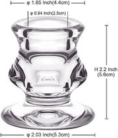 Bougeoir en verre transparent de style nordique de haute qualité, vente en gros, bougies coniques, décoration de mariage, fête, festival, dîner, soirée