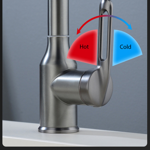 Thép Không Gỉ Duy Nhất Xử Lý Sàn Núi Vòi 4-Chức Năng Xoay Vòi <span class=keywords><strong>Grey</strong></span> Kết Thúc Nước Tiết Kiệm 30% Cho Phòng Ngủ Phòng Tắm Sử Dụng - Product Image 4