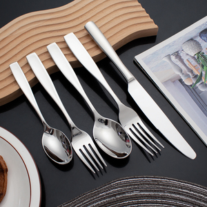 Trong kho cao gương đánh bóng muỗng nĩa dao sang trọng bạc thiết lập dao kéo 304 thép không gỉ Flatware Set cho đám cưới khách sạn - Product Image 5