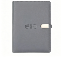 Promotion Vente Chaude Personnalisé Led Lumière Logo A5 Taille 8000Mah Sans Fil Power Bank Journal Portable Avec Usb