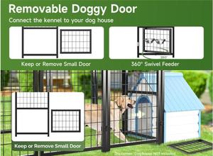 Penjualan Terbaik kandang anjing luar ruangan baja profesional kandang anjing dalam ruangan besar dengan mangkuk komersial Boarding untuk penggunaan di rumah - Product Image 5