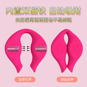 Cherry Blossom Magnetic Breast <b>Clips</b> Pair F <b>Clamp</b> Non Adjustable 304 Stainless Steel For Passionate Domination - Product Image 4