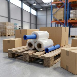 Stretch <b>Wrap</b> <b>for</b> Moving Heavy Duty Clear High Gloss Plastic <b>Wrap</b> Handles Reinforced Grade Packing Shipping <b>Pallet</b> Furniture - Product Image 5