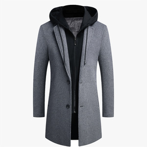 Nuovo Arrivo 2022 Cappotto Invernale Casual da Uomo in Lana Lungo Stile <span class=keywords><strong>Trench</strong></span> <span class=keywords><strong>con</strong></span> <span class=keywords><strong>Cappuccio</strong></span> - Product Image 1