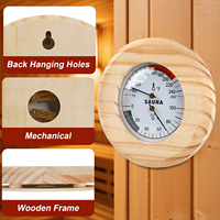 Termometer Hygrometer Sauna untuk rumah, aksesori peralatan relaksasi dan nyaman, desain Dial rumah tangga