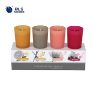 Emballage cadeau pliable personnalisé haut de gamme, écologique, avec laminage mat et gaufrage, pour parfums, fourniture directe d'usine, papier blanc pour bougies