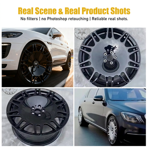 Jantes forgées de luxe sur mesure Viaol 21 22 pouces 5x112 Noir brillant Aero Disc Rims compatibles avec <span class=keywords><strong>Mercedes</strong></span> Classe <span class=keywords><strong>S</strong></span> W223 S580 S680 - Product Image 2
