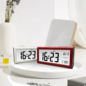 La vendita calda personalizza l'orologio da tavolo elettrico con Display digitale LCD con funzione di temperatura settimanale