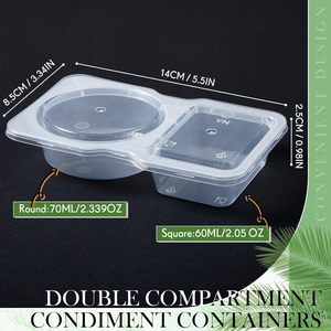 <b>Small</b> Size Biodegradable PP Injection Bowl with Lid Customizable for Catering Recommended Disposable Sauce Cup - Product Image 3
