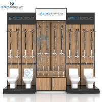 Étagère de rangement de salle de bain en métal robuste Boya Display, personnalisable OEM/ODM, étagères réglables, certifiée ISO9001, présentoir de salle d'exposition