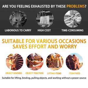 Palans à chaîne portatifs mobiles de 0,5 tonne et 6 mètres pour une utilisation en intérieur et en extérieur <span class=keywords><strong>avec</strong></span> un trépied ou un support de cadre - Product Image 5