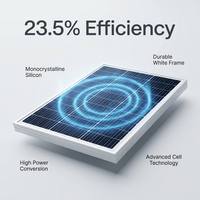Panneau solaire monocristallin de nouvelle génération 100W, cadre rigide blanc, haute efficacité, module PV mono pour système hors réseau, maison, camping-car