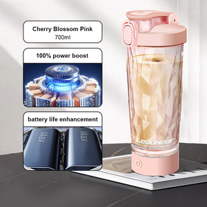 Botella Mezcladora Profesional Rosa, Vaso Mezclador Eléctrico Recargable, Taza de Café Eléctrica para Fitness y Ejercicio - Product Image 1