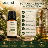 Huile Essentielle de Myrte 100% Pure et Naturelle, Distillée à la Vapeur, Extrait Végétal pour Diffuseur d'Aromathérapie, Soins de la Peau, Formulation Cosmétique DIY