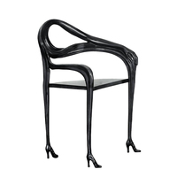 Fauteuil léger en cuivre pur de luxe, fauteuil en laiton design créatif Villa Mansion, chaise de loisirs artistique haut de