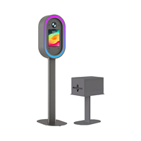 Nouvelle cabine photo ovale tendance pour selfies, compatible iPad et appareil photo reflex numérique, avec éclairage LED, idéale pour les mariages, compatible avec tous les formats d'iPad, en vente