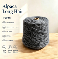 Fil à crocheter extensible et doux, style alpaga à poils longs, 1/9 Nm, couleur personnalisée, support OEM