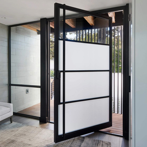 Cina Top factory luxury villa esterna ingresso principale porta in vetro con finestra laterale ingresso anteriore esterno porta in alluminio per la casa - Product Image 2