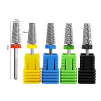 Foret à ongles 5-en-1 à dents droites, tête de polissage à coupe croisée, outil électrique pour retirer les ongles