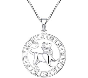 Personnalisé En Acier Inoxydable Bijoux Pièce <span class=keywords><strong>Scorpion</strong></span> Astrologie Zodiaque Signe Leo Pendentif Horoscope Collier - Product Image 1