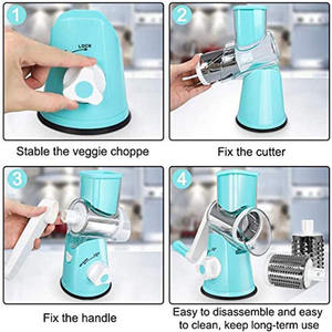 Outils de cuisine Nouveaux gadgets Mise à niveau Multifonction Handheld Easy <span class=keywords><strong>Madoline</strong></span> Rotary Légumes Et Fruits Chopper Cutter Râpe Trancheuse - Product Image 3