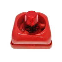 Sirena Convencional de Alarma contra Incendios con Luz Estroboscópica LED Súper Brillante 12V/24V Material Plástico