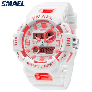 Nouveauté SMAEL 8083 Montre sport numérique et analogique pour homme, couleur blanche, chronographe, personnalisez votre propre logo - Product Image 3