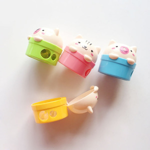 Rautan Pensil Dua Lubang Hewan Kartun Lucu Rautan Pelajar Beruang Kawaii Rautan Kucing Alat Tulis Grosir - Product Image 4