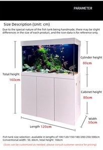 Accessoires <span class=keywords><strong>pour</strong></span> aquariums : Paravent <span class=keywords><strong>d</strong></span>'aquarium en verre ultra-transparent sur mesure <span class=keywords><strong>pour</strong></span> arowanas, 320-1400L, <span class=keywords><strong>avec</strong></span> bac à filtre autonettoyant - Product Image 6