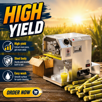 Vente directe usine – Extracteur de jus de canne à sucre commercial à 5 rouleaux, automatique, de comptoir, à pression à froid, breveté