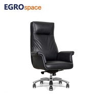 Fauteuil de bureau de direction en cuir de luxe EGROspace, pivotant, en bois, pour réception, vente en gros d'usine