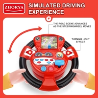 Volant de voiture pour enfants Zhorya, jouet de simulation amusant avec son et lumière pour apprendre à conduire