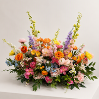 Composition florale artificielle haut de gamme PPS en soie, chemin de fleurs au sol de 70 cm pour décoration de mariage